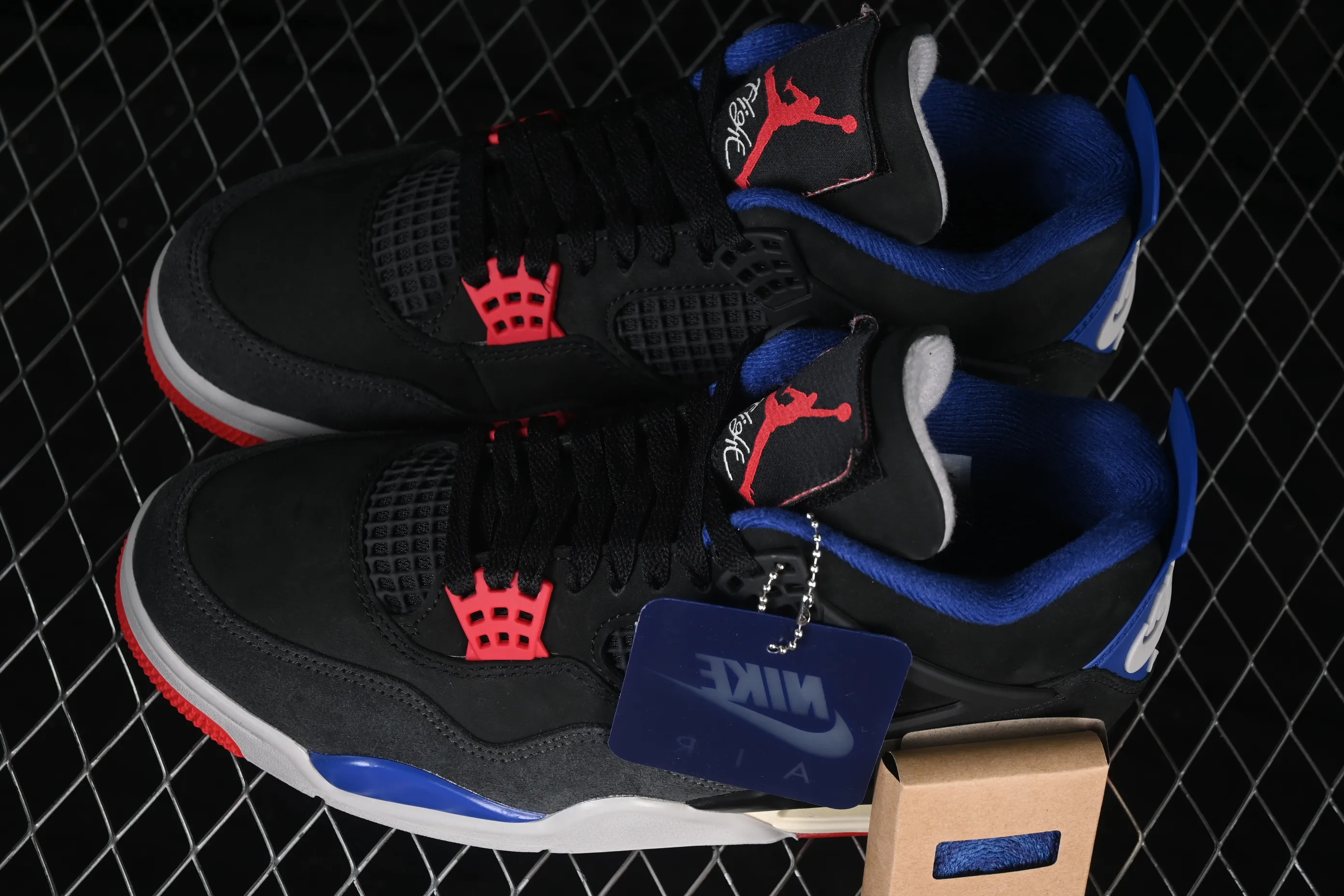 All categories Air Jordan Jordan series basketball shoes Air Jordan 4 LJR version Air Jordan 4 Retro "Lase" AJ4 Joe 4 black gray blue color FV5029-003